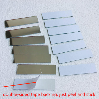 NUO RUI Adhesive Rectangular 1/2" x 2" Mirror Mosaic Tile 100 Pcs