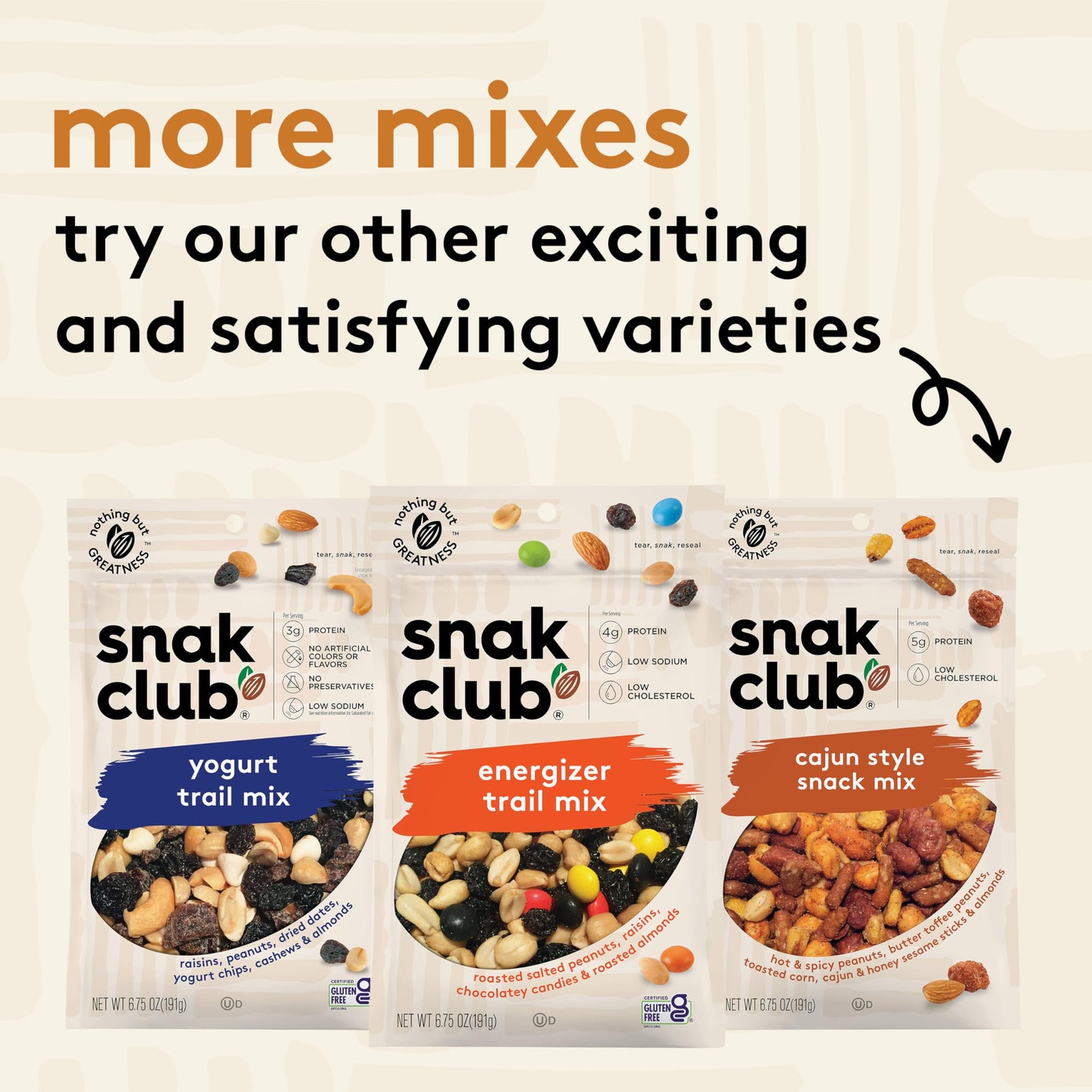 Snak Club Peanut Butter Chocolate Trail Mix with Peanuts, Peanut Butter M&M’S, Toffee Peanuts, and Pretzels, 11 oz Resealable Bag