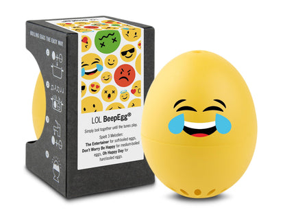 LOL BeepEgg – Egg Timer for Boiling Eggs – Musical Egg Cooker for Soft, Medium, Hard Boiled Eggs – Food Safe – Singing Floating Egg Timer – Egg Cooker for 3 Levels of Doneness – Brainstream