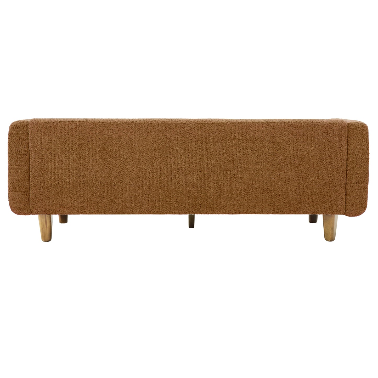 Christopher Knight Home Alissa 78.7" Modern 3 Seater Sofa, Textured Upholstered Lounge Sofa Couch with Rolled Arms and Rubberwood Legs, Couches for Living Room and Office, Lounge Seating, Orange