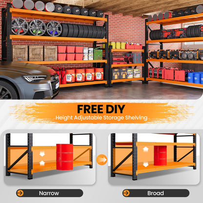AFAIF Storage Shelves Heavy Duty, 6000LBS Metal Garage Shelving 24” Deep Storage Rack Shelf, Steel Tall Industrial Shelving, 4 Tier Adjustable Standing Shelf for Warehouse/Shop 79" W x 24" D x 79" H