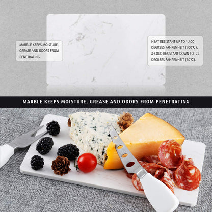 hecef Cheese Board Set Acacia Wood - Large Charcuterie Board with Stainless Steel Knife Set, Thick Wooden Server - Fancy House Warming, Birthday Choice for Gourmets, Feast, Cheese Serving