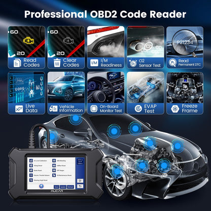 MUCAR CS90 OBD2 Scanner Diagnostic Tool with 28+ Reset Service, Engine Powertrain Car Scanner, ABS Code Reader Scan Tool for Car, Auto VIN, Lifetime Free Update