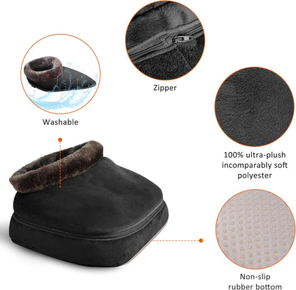 Snailax Foot Massager with Heat, 2-in-1 Shiatsu Gentle Foot Massager Machine with Soothing Heating, Foot Warmer Under Desk, Gifts for Women,Men