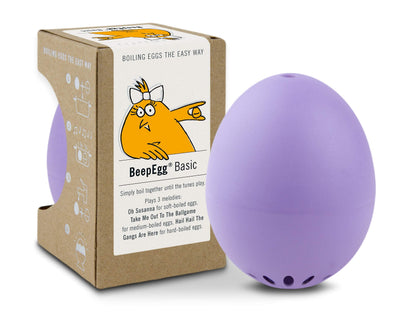 BeepEgg Basic Purple – Egg Timer for Boiling Eggs – Musical Egg Cooker for Soft, Medium, Hard Boiled Eggs – Food Safe – Singing Floating Egg Timer – Egg Cooker for 3 Levels of Doneness - Brainstream