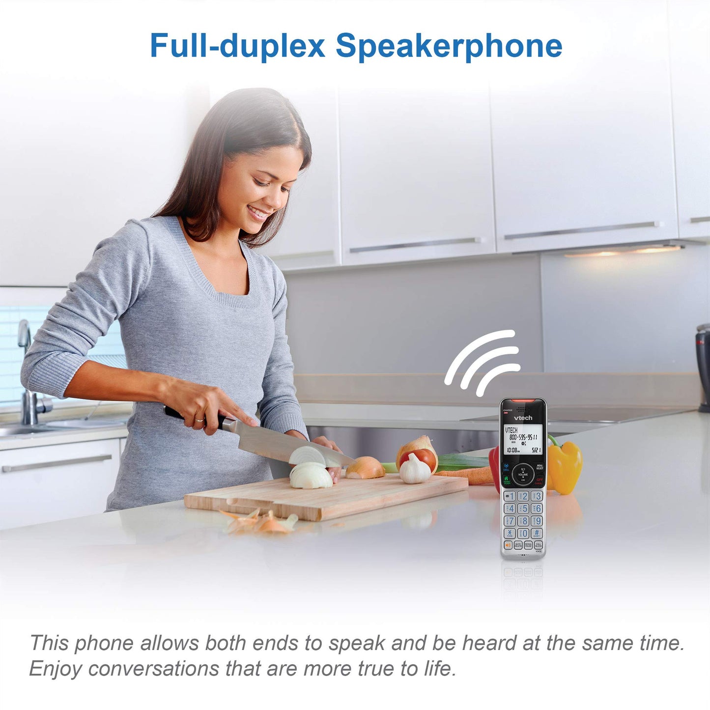 VTech VS112-4 Bluetooth 4 Handset Cordless Phone for Home with Answering Machine, Call Blocking, Caller ID, Intercom and Connect to Cell