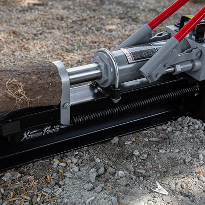 XtremepowerUS 12-Ton Hydraulic Log Splitter Fire Wood Logs Cutter Fire Logs Wood Firewood Kindling Machine Manual Operated Spring-Loaded Return Knob & Built-in Wheel