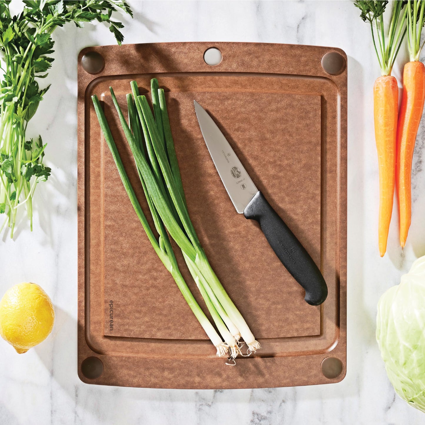 Epicurean All-in-One 14.5" × 11.25" Cutting Board, Nutmeg