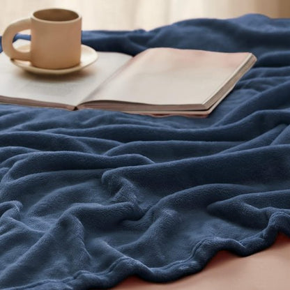 Bedsure GentleSoft Fleece Bed Blanket - Soft, Lightweight, Plush Cozy Luxury in Mineral Blue, 84x90 Inches