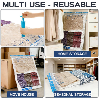 XXL Jumbo Vacuum Storage Bags, 47''X35'' Extra Large Space Bags for Blanket, Bedding, Comforters (4-XXL)