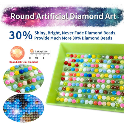 YALKIN Square 5D Diamond Painting Kits for Adults, Large Diamond Art Kits Full Drill Diamond Painting Kit for Adult Beginners, DIY Crystal Picture Art for Home Wall Decor 40 x 70cm/15.7 x 27.6in