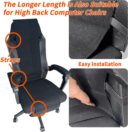 MAXCOM Foldable & Washable Fabric Heated Seat Cushion with Temperature Control & Timer - Whole Back Heating