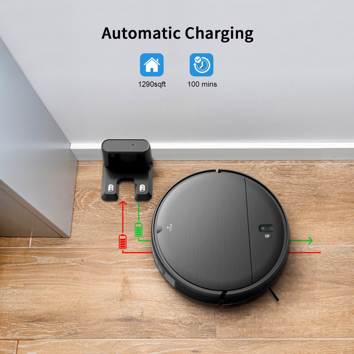 MAMNV Robot Vacuum and Mop,2 in 1 for Carpet & Hard Floor,Robotic Vacuum Cleaner with Alexa/Voice/App,Powerful & Quiet for Pet Hair,Slim 2.87",Self-Charging & Zigzag Path Cleaning