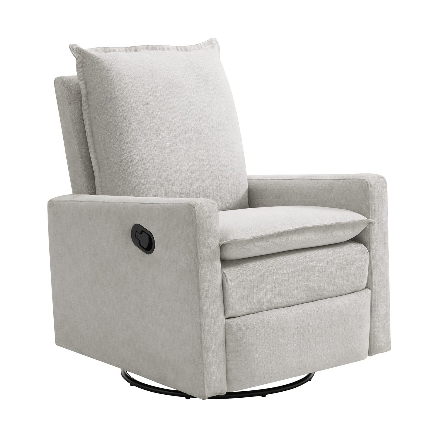 Oxford Baby Uptown Upholstered Glider Recliner Rocking Chair 360° Swivel for Nursery and Living Room - Sand