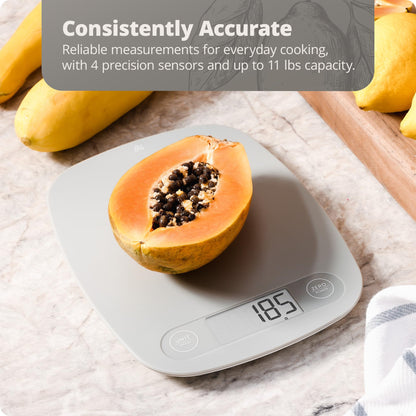 Greater Goods Food Scale - Digital Kitchen Scale, 1g Precision, Easy-Tare & Quick Conversion, Slim Compact Design, Durable & Portable | Ideal for Cooking, Baking & Meal Prep