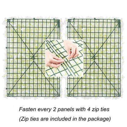 JIIPOREGJ Flower Panels Artificial Flowers Wall Screen Romantic Floral Backdrop Hedge Home Decor Wedding Party Background,8pcs