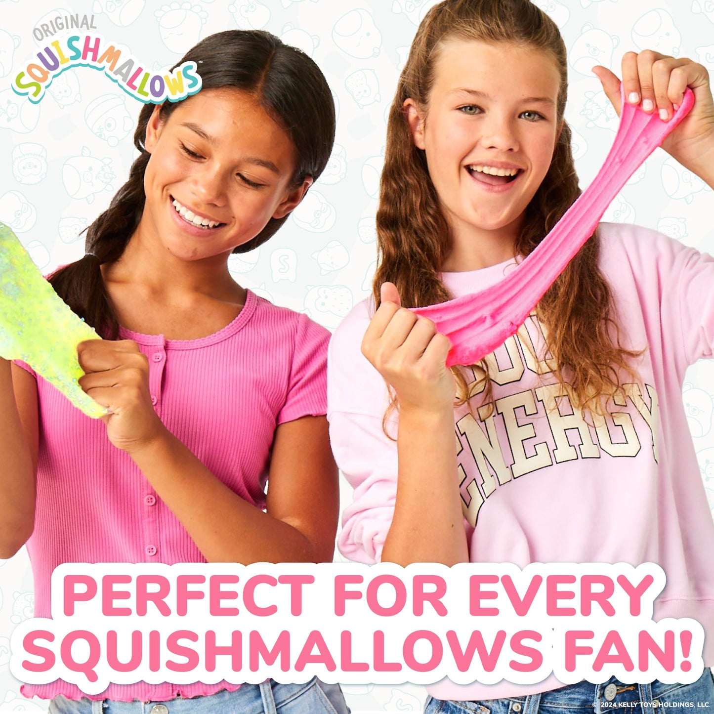 Squishmallows Ultimate Slime Mix'Ins, 10-Pack, Glitter & Cloud Slime, 8 Fun Add Ins, Pre-Made for Kids, Crunchy, Bulk, Great 6 Year Old Toys, Super Soft Sludge Toy