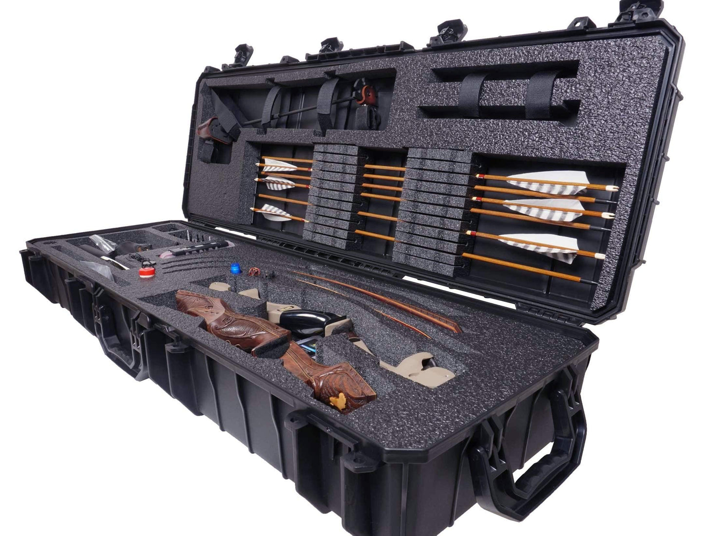 Case Club Waterproof Recurve Bow Case with Included Waterproof Accessory Box x2 (Recurve Bow)