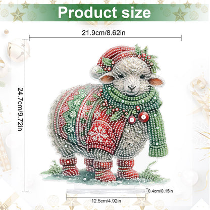 DIY Diamond Painting Desktop Ornament Kit, Special Shaped Crystal Diamond Art Painting Tabletop Ornaments for Adult Beginner, Perfect Handmake Gifts of Diamond Art for Christmas Home Office Decor