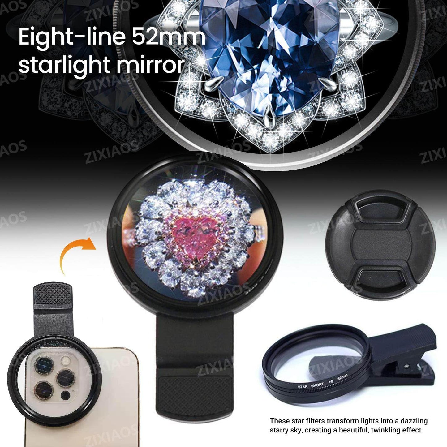 ZIXIAOS Jewelry Photography Light Box Kit with 360° Electric Rotating Feature, 4PCS Fill Lights-Adjustable Brightness,Mini Photo Studio Softbox,Support Jewelry Hanging or Placing 20cm