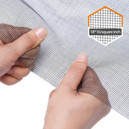 Fiberglass Window Screen Roll 96" x 100' Continuous Roll UV Protection Install and Repair Door and Window Screen(96" x 100', Black)