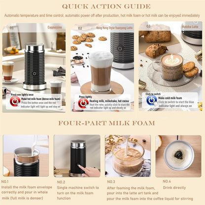 Generic Milk frothing machineAutomatic milk frotherElectric for Hot & Cold Froth, Froth Or Heat MilkMultifunctional