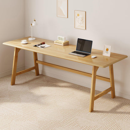 IOTXY Solid Wood Writing Table - 72" W x 24" D Minimalist Long Computer Desk for Home Office, Work, Study, Creativity, and PC Workstation, Oak