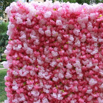 JIIPOREGJ Flower Wall Panel Floral Backdrop Silk Artificial Rose Wall Faux Flower Panel for Wedding,Party,Birthday,Room,Home Deco Pink-1M*1M Decoration,Pink-1M*1M,Pink,2m*2m