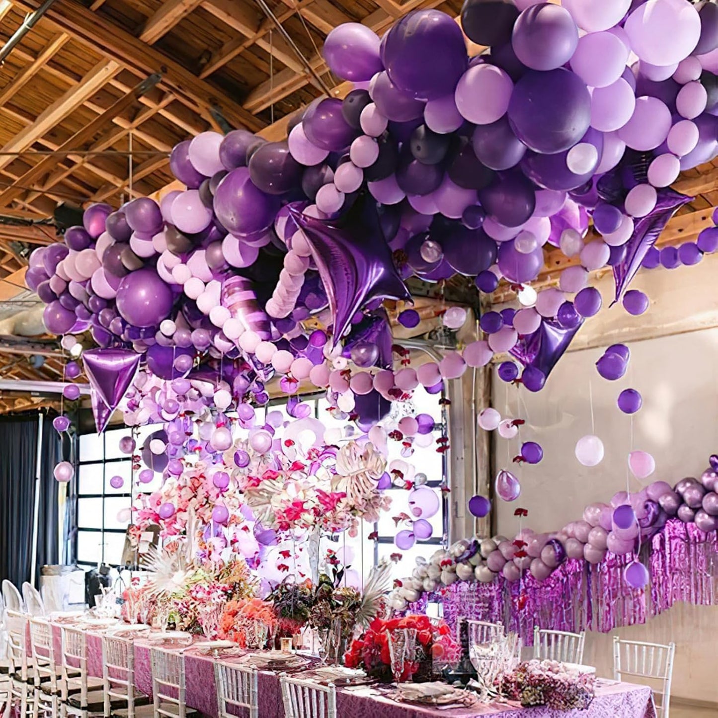PartyWoo Lavender Balloons - 100pcs Pastel Purple Balloon Arch Kit for Baby Showers & Parties | 5-12 Inch Sizes