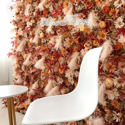 ERoomQ Artificial Flower Wall Panels, Flower Wall Mat Simulation Floral Cloth Bottom Silk Rose Flower Panels for Backdrop Wedding Wall Decoration,3M*3M