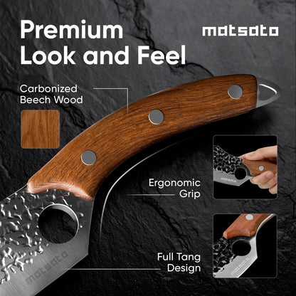 Matsato Chef Knife, Kitchen Japanese Steel Chefs Knife, Meat & Vegetables Cooking And Chopping Chef Knives, Cuchillos De Cocina - Kitchen Gifts, Womens, Dad Gifts for Christmas 4.53 Inches Blade