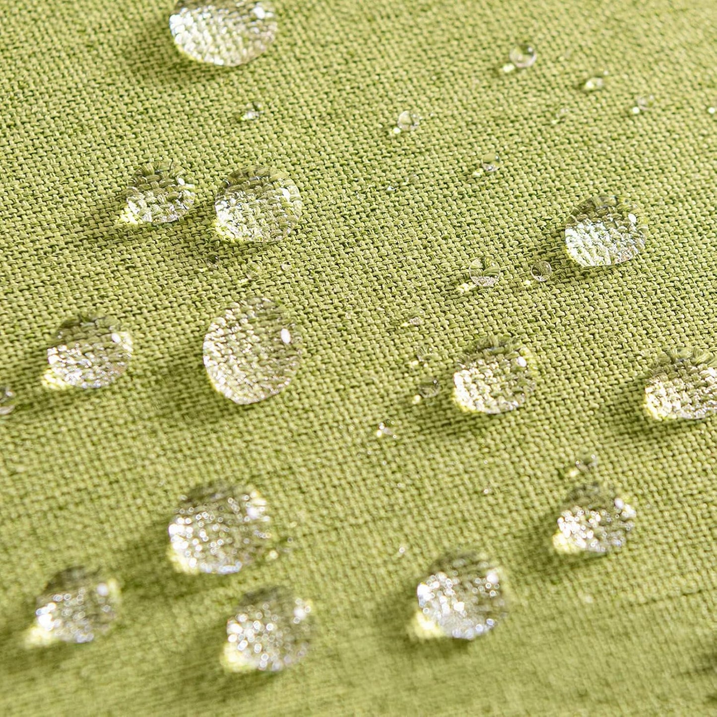 MIULEE Decorative Outdoor Throw Pillow Covers - Waterproof Faux Linen Cushion Cases | 20x12 Inch, Moss Green (Pack of 2)