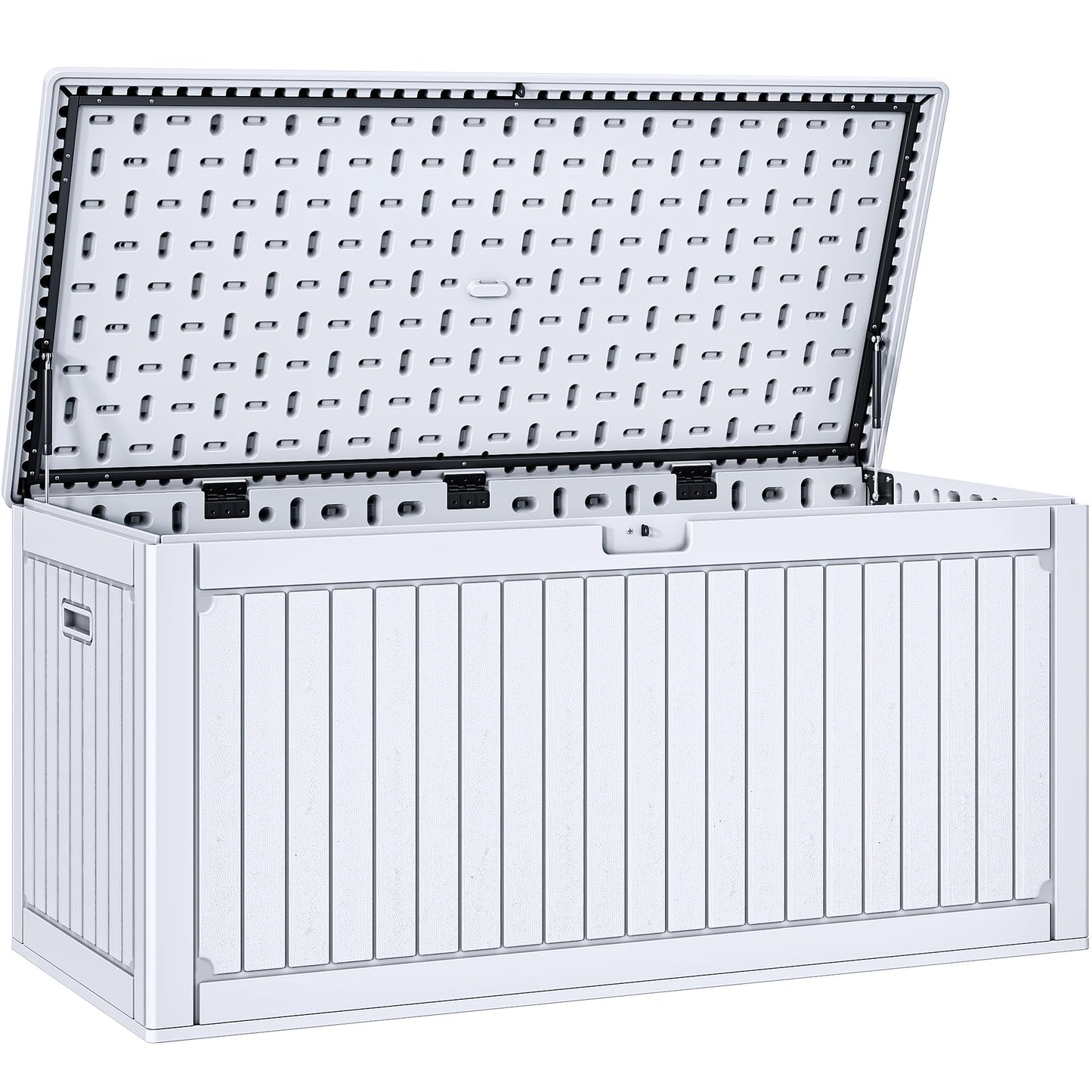 YITAHOME 320 Gallon Double-Wall Deck Box with Divider & Side Handles, Outdoor Large Storage for Patio Furniture Cushions, Garden Pool Accessories, Water Resistant & Lockable