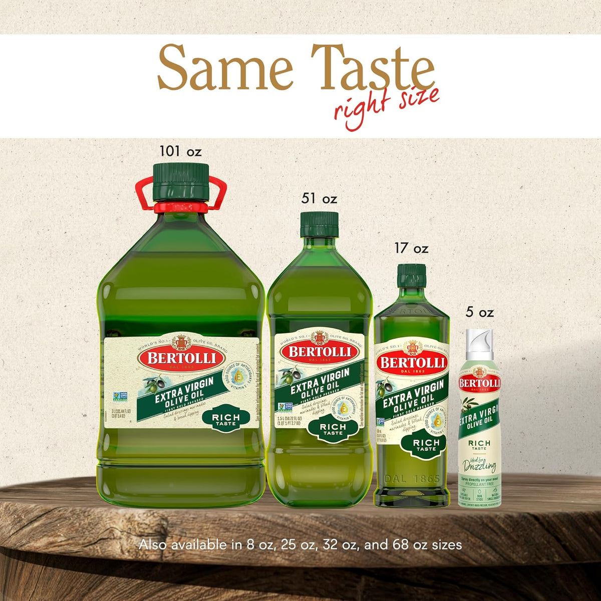Bertolli Extra Virgin Olive Oil - Rich Taste with Polyphenols | 15.5 fl oz Squeeze Bottle
