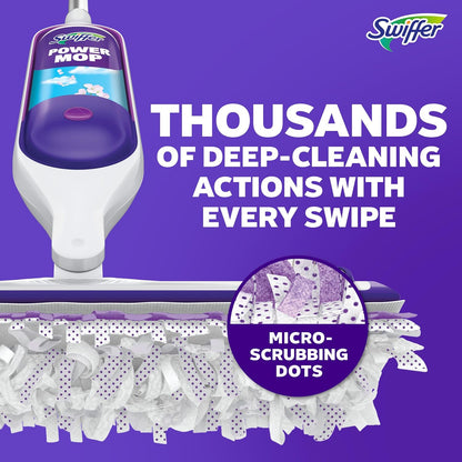 Swiffer PowerMop Multi-Surface Mop Kit - Effortless Floor Cleaning with Fresh Scent | Includes PowerMop, 2 Pads & Solution