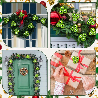 Syhood 12 Set 7.9 Inch Christmas Ball Ornaments on Wired Picks Shatterproof Xmas Lime Green Ball Picks for Christmas Tree Vase Wreath Stairs Garland Decoration Supplies