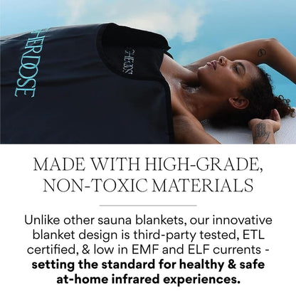 HigherDOSE Far Infrared Sauna Blanket - Full-Body Detox Wrap for Muscle Recovery, Glowing Skin, and Deep Relaxation - Personal and Portable Sauna for Home Spa Experience