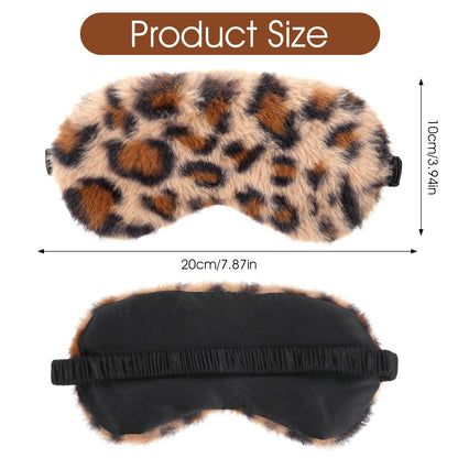 2 Pack Plush Sleeping Eye Mask Soft Plush Eye Mask Fuffy Eye Cover Comfortable Sleep Mask Blindfold Rainbow Faux Fur Eye Shade for Women, Men and Kids Travel Nap Sleeping 565488_2_3pL1H9vJ3