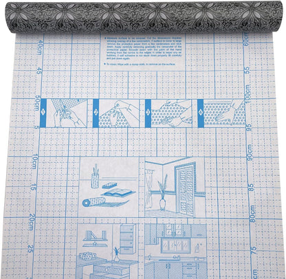Yifely Vintage Petal Countertop Covering Paper, Self-Adhesive Shelf Liner, 17.7 Inch by 9.8 Feet
