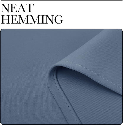 NICETOWN Thermal Insulated Blackout Curtains - Room Darkening Grommet Drapes, Stone Blue, Set of 2 (29x45")