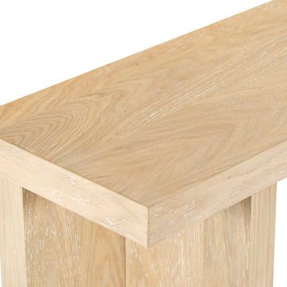SAFAVIEH Couture Collection – Claramay Natural Cerused Oak Console Table, Modern Wood Entryway & Living Room Accent (SFV2223A)