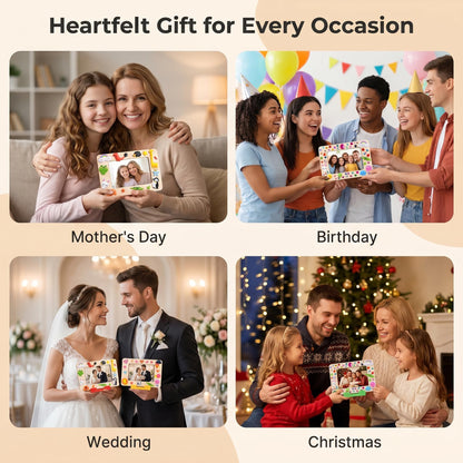 YOJO 12 Pack DIY Unfinished Wooden Picture Frame Kit, Mini Photo Frames with 12 Markers, Stickers, Magnetic Sheets, Stands & Clips for Fridge, Car Sun Visor & Desktop Decor, Creative Gift Set for Mother's Day Birthday Wedding