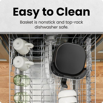 Chefman Air Fryer - 6 QT Compact Air Fryer with Hi-Fry Technology & Touchscreen Controls - Black