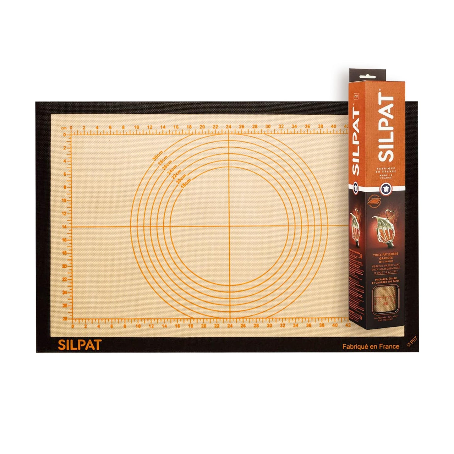 Silpat The Original Perfect Pastry Non-Stick Silicone Countertop Workstation Mat, 15-1/8" x 23"