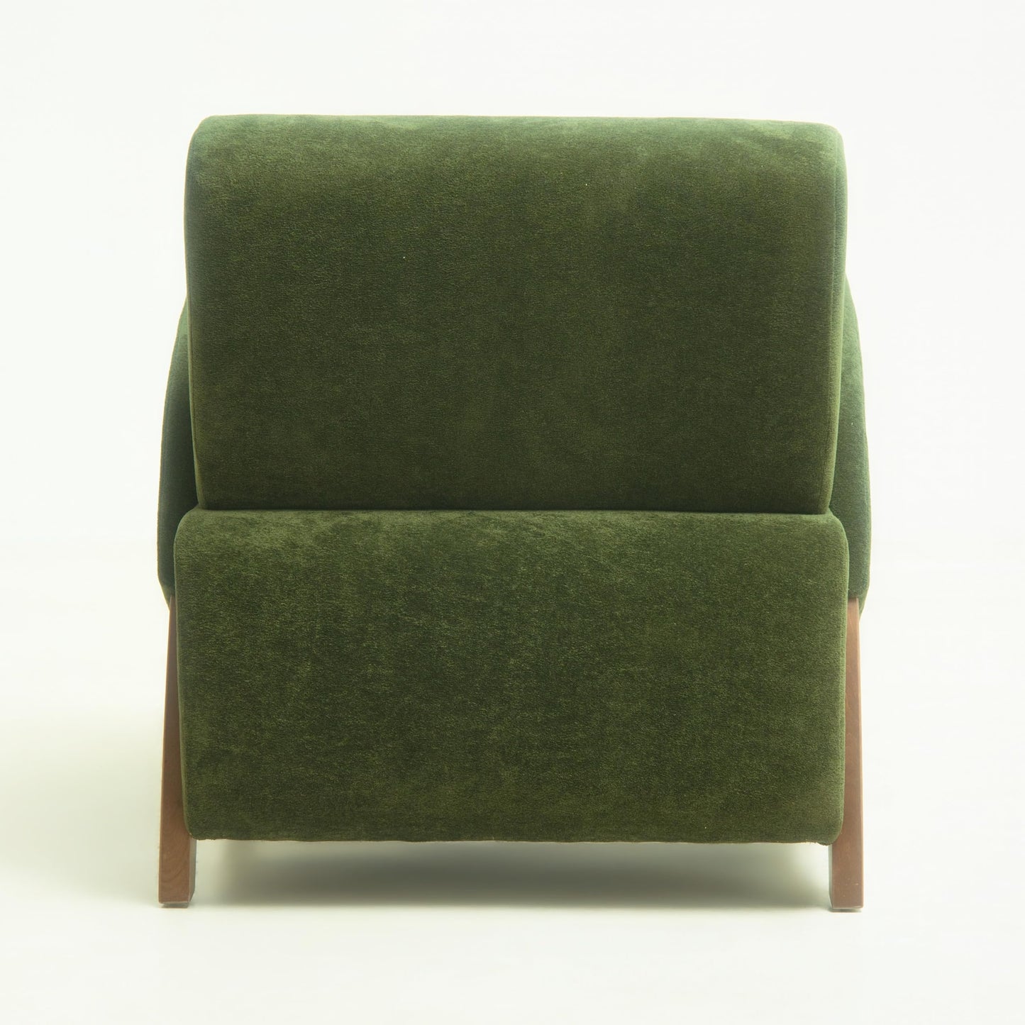 KEIKI Comfy Velvet Armchair, Luxury Accent Reading Gaming Arm Chair with Birch Legs, Oversized Decorative Single Lounge Sofa Chair, Cloud Deep Seating for Office Living Room, Easy Assembly, Green