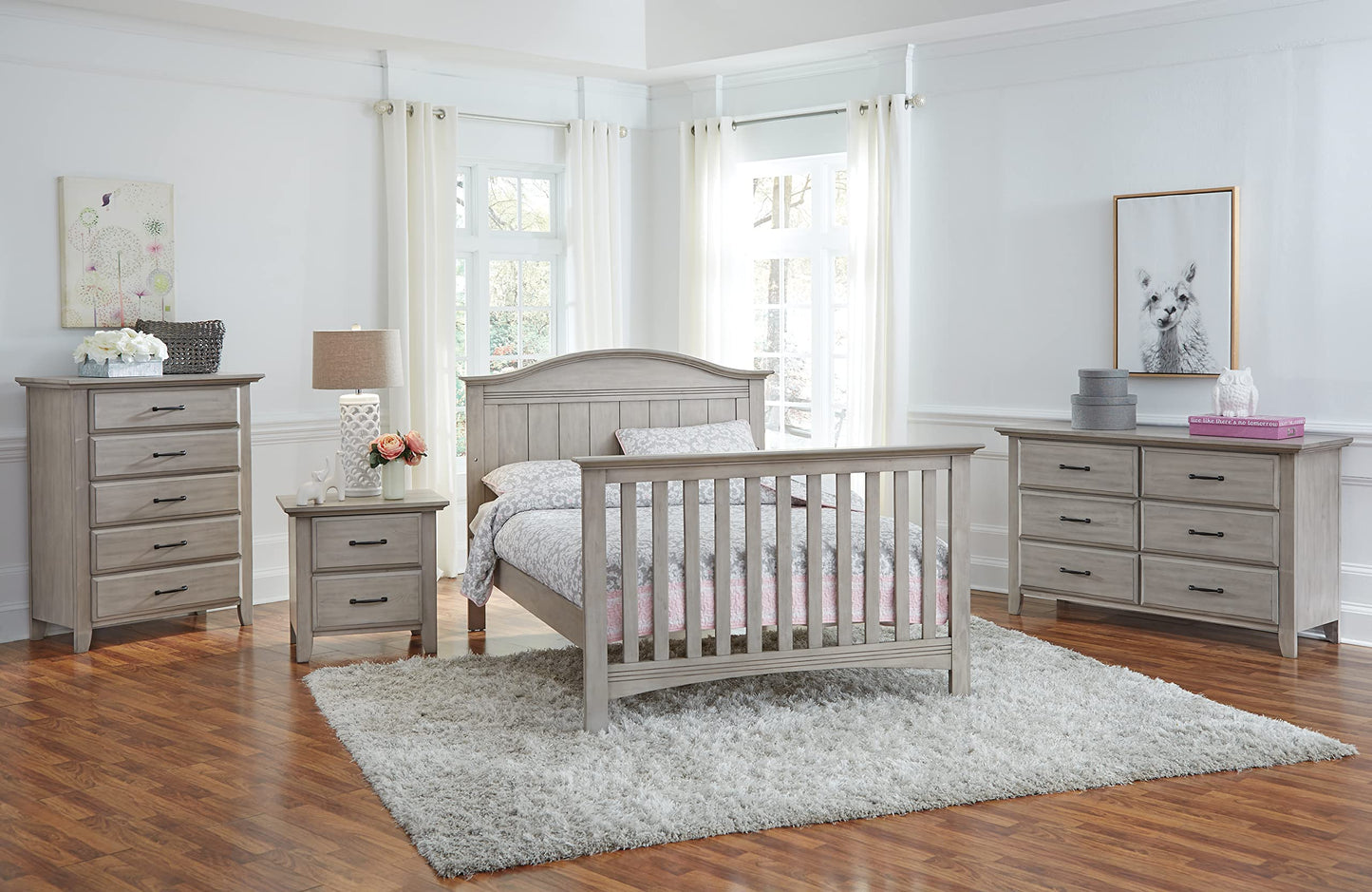 Soho Baby Chandler Premium 5-Drawer Dresser Chest, Stone Wash