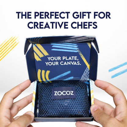 ZOCOZ Chef Plating Tools Culinary Set - 2 Silicone Wedges with 12 Patterns - Professional Chef Tools for Food Plating, Pastry Art, and Chef Gifts