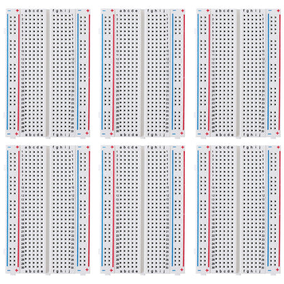 DEYUE breadboard Set Prototype Board - 6 PCS 400 Pin Solderless Board Kit for Raspberry pi and Arduino Project