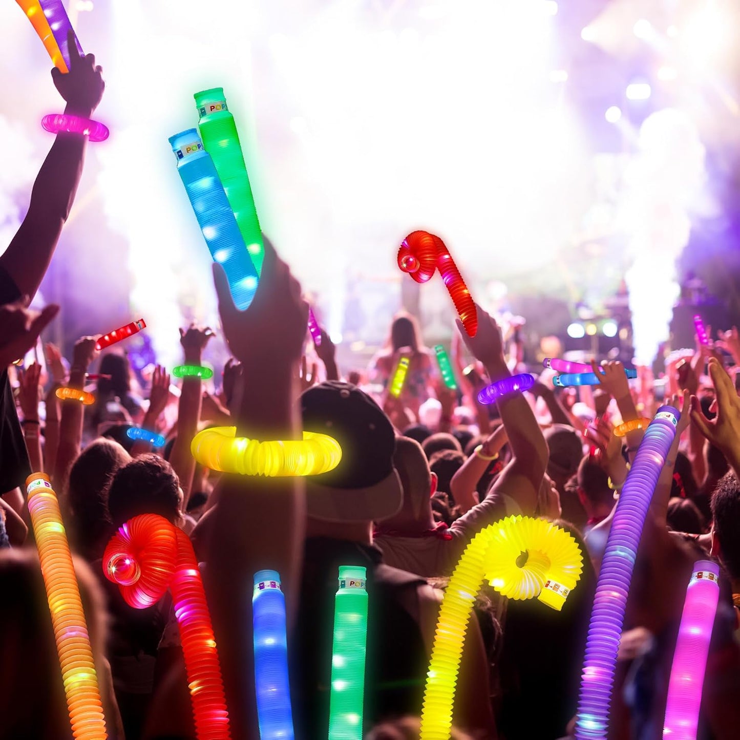UrChoice Glow Sticks - 8PCS LED Pop Tubes for Parties | Glow Necklaces & Bracelets for Imaginative Play