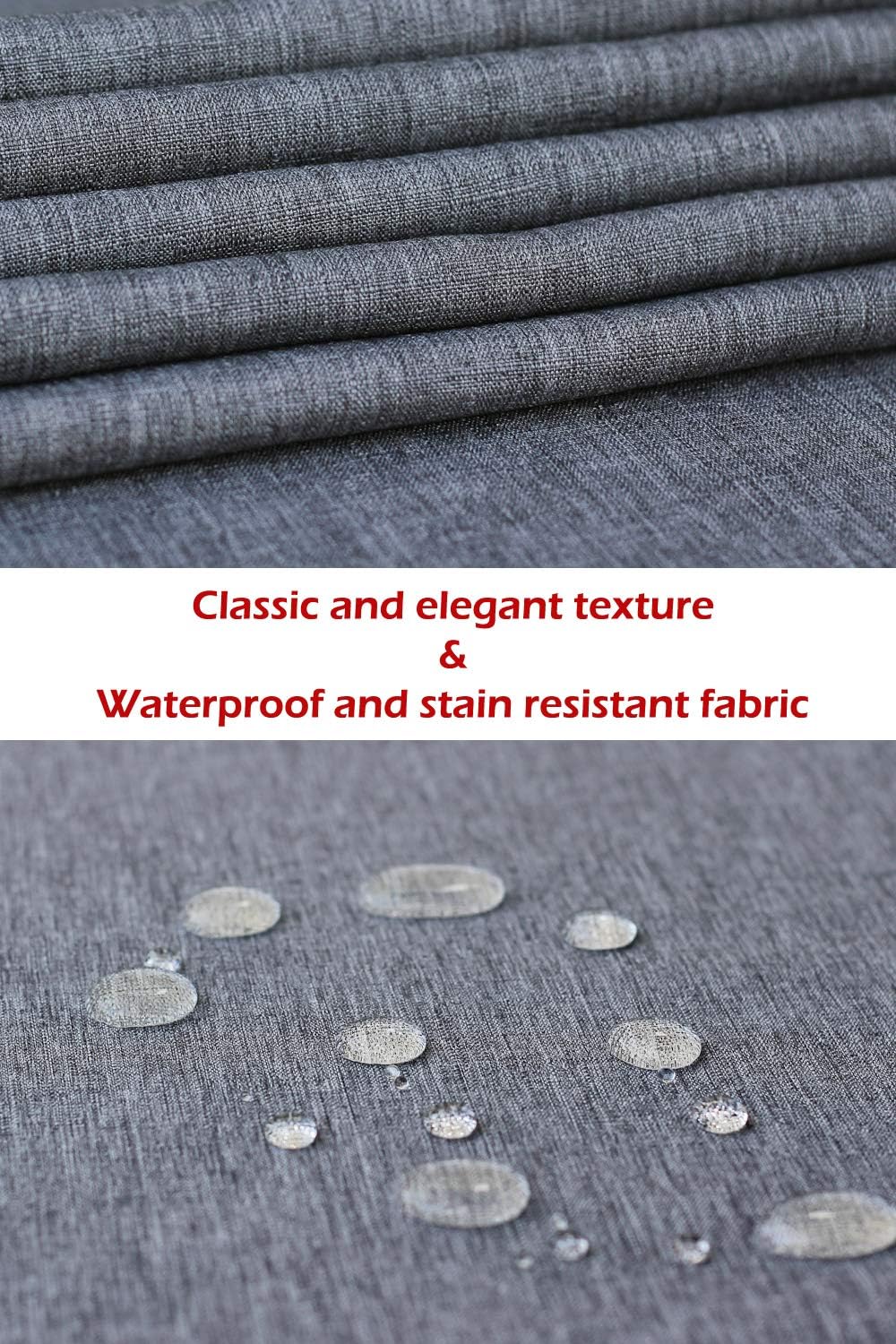 Akutana 90 inch, Grey Table Runner Outdoor Dresser Scarf, Waterproof Gray Coffee Table Runner, Long Dining Table